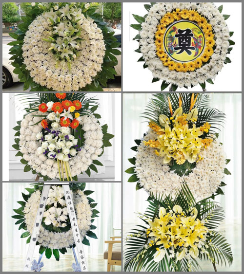 浙江省宁波镇海区骆驼街道敬德村花圈速递